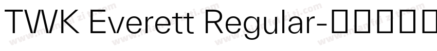 TWK Everett Regular字体转换
